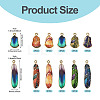 30Pcs 10 Styles Rack Plating Alloy Pendants FIND-TA0009-68-4