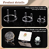 3Pcs 3 Styles Flat Round Acrylic Base Display Easel Stands ODIS-GA0001-59-4