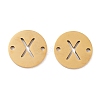 PVD Vacuum Plating 201 Stainless Steel Hollow Flat Round Links FIND-R149-03X-G-1