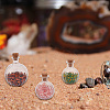 DELORIGIN 6Pcs 3 Style Chunky Glass Ball Wishing Bottle Ornament AJEW-DR0001-06-5