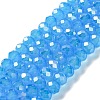 Baking Electroplate Glass Beads Strands DGLA-A039-J10mm-B12-1