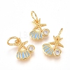 Brass Charms ZIRC-L070-79-2