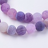 Natural Weathered Agate Beads Strands X-G-G589-8mm-06-5