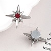 Rhinestone Star Clip-on Earrings EJEW-B116-01P-01-2