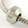 Tarnish Resistant 201 Stainless Steel European Beads STAS-R082-AA515-1