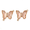 Brass Pave Faceted Glass Connector Charms FIND-Z020-04E-1