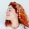 6Pcs 6 Colors Star Iron & Plastic Snap Hair Clips PHAR-CP0001-27-4