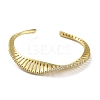 Brass Micro Pave Cubic Zirconia Cuff Bangles BJEW-D039-09G-2