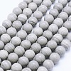 Natural Silver Line Jasper Beads Strands G-F531-6mm-O-1