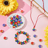 40Pcs Pride UV Plating Rainbow Iridescent Acrylic European Beads MACR-SC0002-66-4