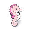 Sea Horse Alloy Enamel Brooches ENAM-C001-26B-1