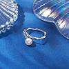 Round Natural Pearl Finger Rings RJEW-P113-11P-4