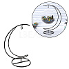 Moon Shaped Glass Bottle Iron Hanging Rack IFIN-Q127-02A-1