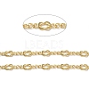 Rack Plating Brass Bowknot Link Chains CHC-C005-06G-2