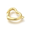 Rack Plating Heart Brass Spring Gate Rings KK-Z086-53G-03-2