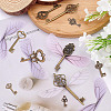 SUNNYCLUE Skeleton Key & Wing Charm Bracelet DIY Making Kit DIY-SC0017-43-4