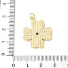 Brass Micro Pave Medium Violet Red Cubic Zirconia Pendants CU-CBA9CBD-07G-3