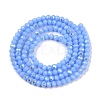 Electroplate Opaque Solid Color Glass Beads Strands EGLA-A044-P1mm-L17-2
