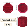 Velvet Cover Plastic Couple Ring Box VBOX-WH20003-001F-2