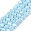 Electroplate Glass Beads Strands EGLA-A044-P8mm-A06-1