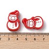 Christmas Decorations Theme Opaque Acrylic Bead with Enamel OACR-Z021-01C-3