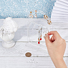 Transparent Acrylic Earring Display Stands ODIS-WH0025-62-3