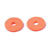 Flat Round Eco-Friendly Handmade Polymer Clay Beads CLAY-R067-12mm-12-7