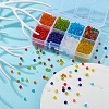 8 Colors Glass Seed Beads SEED-YW0001-54-6