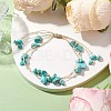 Synthetic Turquoise Braided Bead Bracelets BJEW-JB10388-2