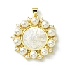 Eco-Friendly Brass Pendants KK-A204-02B-03G-1