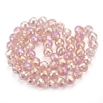 Electroplate Glass Beads Strands EGLA-T010-01H-1
