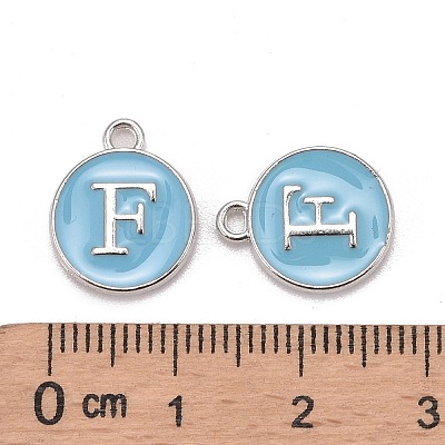 Platinum Plated Alloy Enamel Charms LS-X-ENAM-S118-04F-P-1