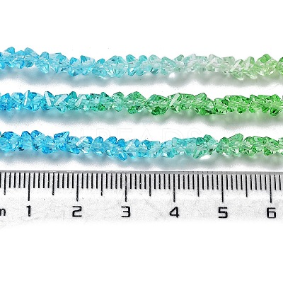 Transparent Glass Bead Strands GLAA-H023-03E-1
