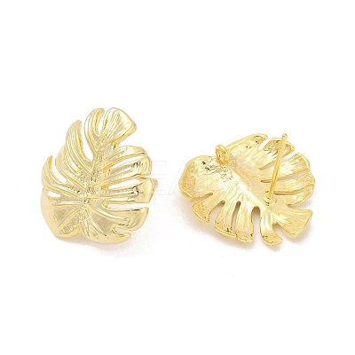 Brass Stud Earring Findings KK-Z099-04G-03-1