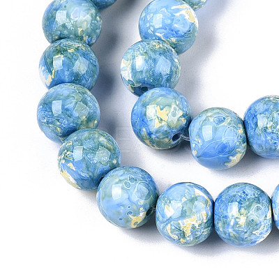 Baking Paint Glass Beads Strands DGLA-N016-10mm-09-1