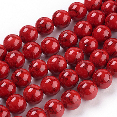 Synthetic Turquoise Beads Strands X-TURQ-H038-10mm-XXS17-1