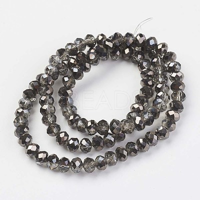 Electroplate Transparent Glass Beads Strands EGLA-A034-T2mm-P18-1