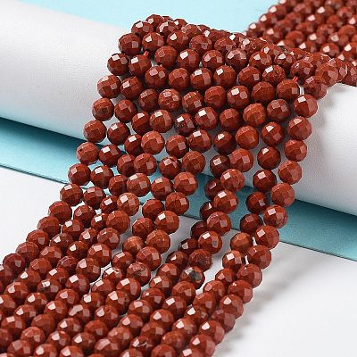 Natural Red Jasper Beads Strands G-J400-E15-02-1