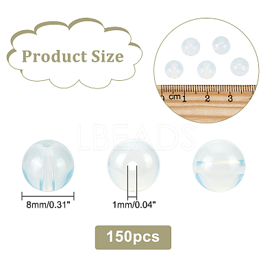 3 Strands Round Opalite Beads Strands GLAA-DC0001-10-1