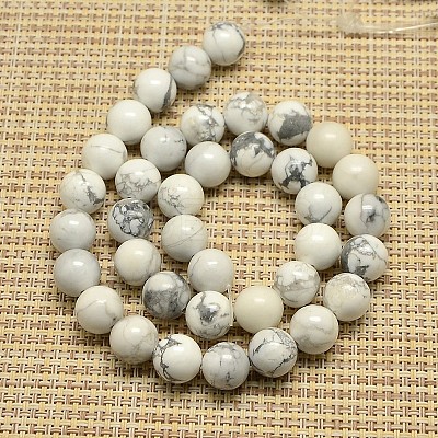 Natural Howlite Beads Strands G-I107-6mm-1