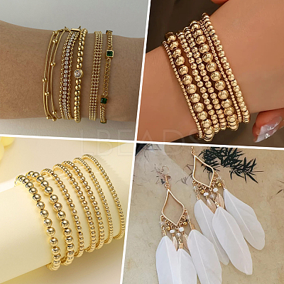 200Pcs 2 Colors Brass Spacer Beads KK-BBC0023-58D-1