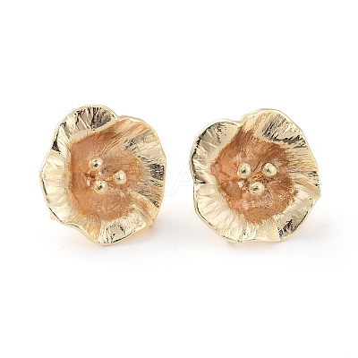 Brass Stud Earring Findings X-KK-S350-038G-1
