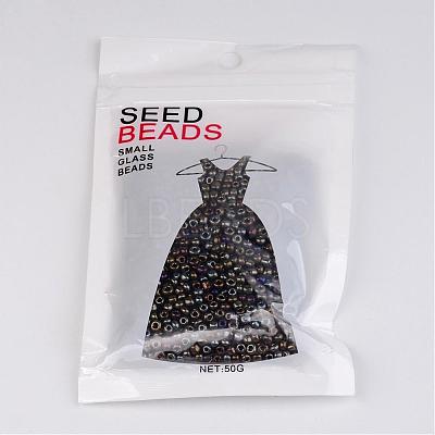 8/0 Electroplated Iris Round Glass Seed Beads X-SEED-A009-3mm-602-1