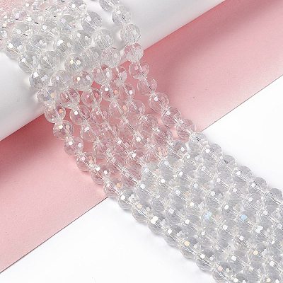 Electroplate Glass Bead Strands X-EGLA-R040-8mm-15-1