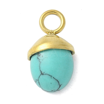 Synthetic Turquoise Pendants STAS-L277-07G-04-1