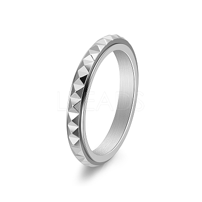 Rotatable Version Korean StyleRotatable Stainless Steel Finger Ring for Men's PW-WGAB2A4-08-1