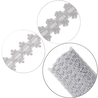 Polyester Lace Ribbons OCOR-WH0082-20B-1