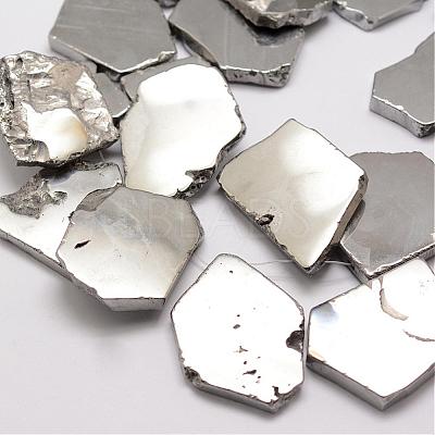 Electroplated Natural Agate Beads Strands G-K109-05-C-1