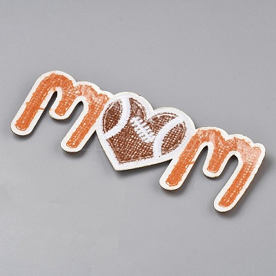 Love Rugby Towel Cloth Computerized Embroidery Cloth Iron On/Sew On Patches DIY-WH0888-222B-1