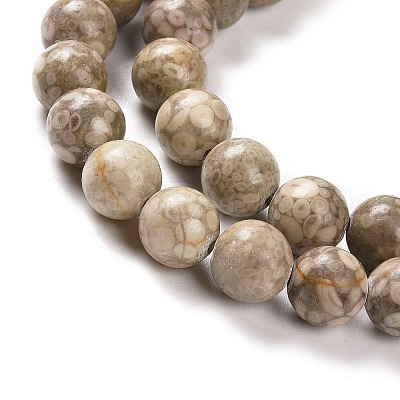 Natural Maifanite/Maifan Stone Beads Strands X-G-I187-6mm-01-1